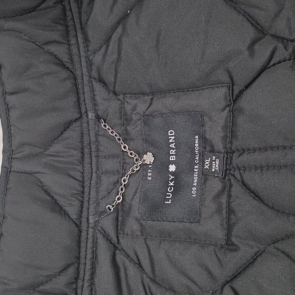 Lucky Brand Black Quilted Jacket. Size XXL. NWT! - Picture 2 of 8